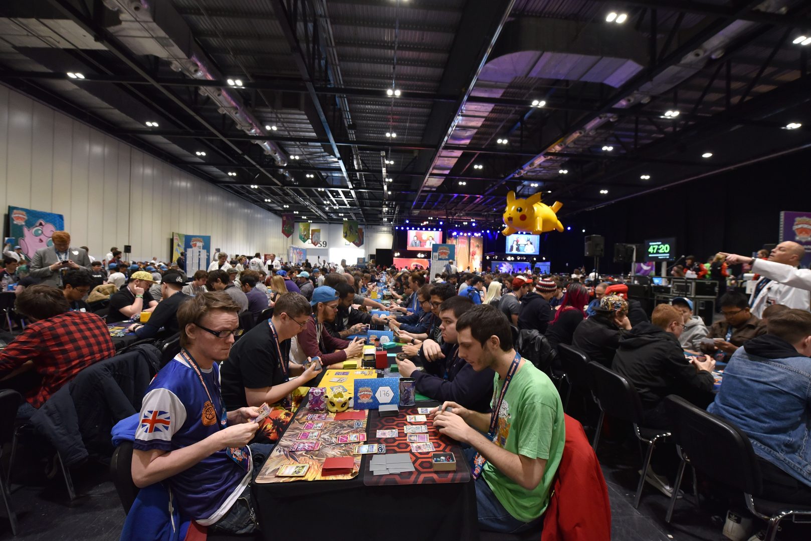 Attendees compete at the Pokemon European International ...