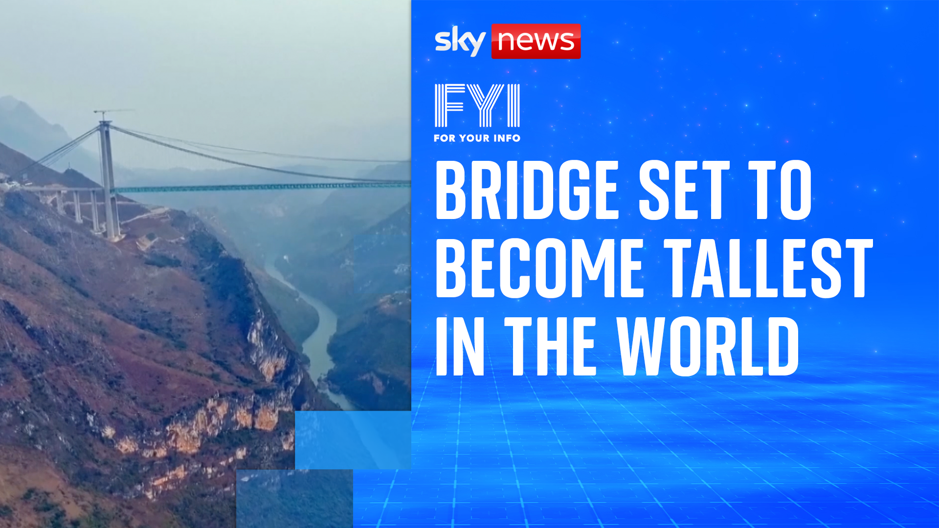 OMG! Bridge set to become tallest in the world (00:38) - First News Live!